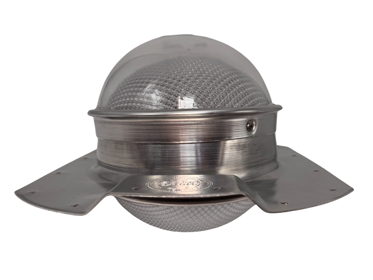 Tubular skylight, Solar LightBlaster for conex containers with 3.5 inch roof ribs, galvanized finish, (no background) | Solar Blaster brand