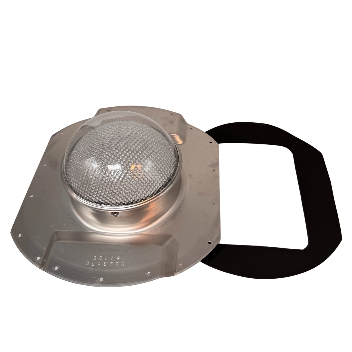 Tubular skylight, Solar LightBlaster for conex containers with 6.5 inch roof ribs, galvanized finish, (no background) | Solar Blaster brand