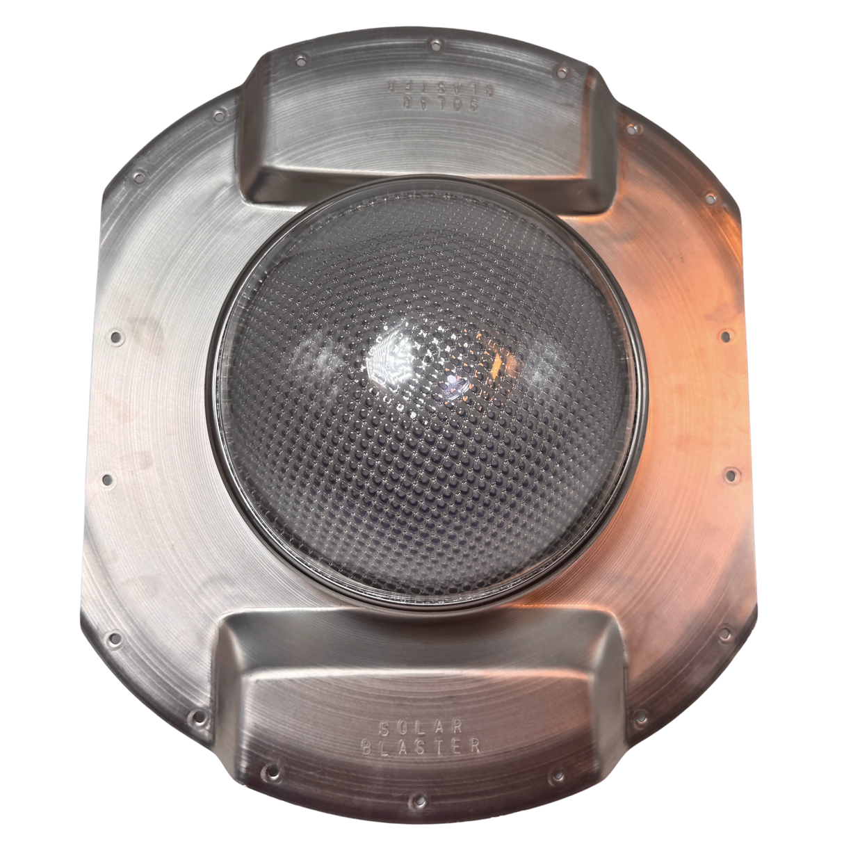 Tubular skylight, Solar LightBlaster for conex containers with 6.5 inch roof ribs, galvanized finish, (no background) | Solar Blaster brand