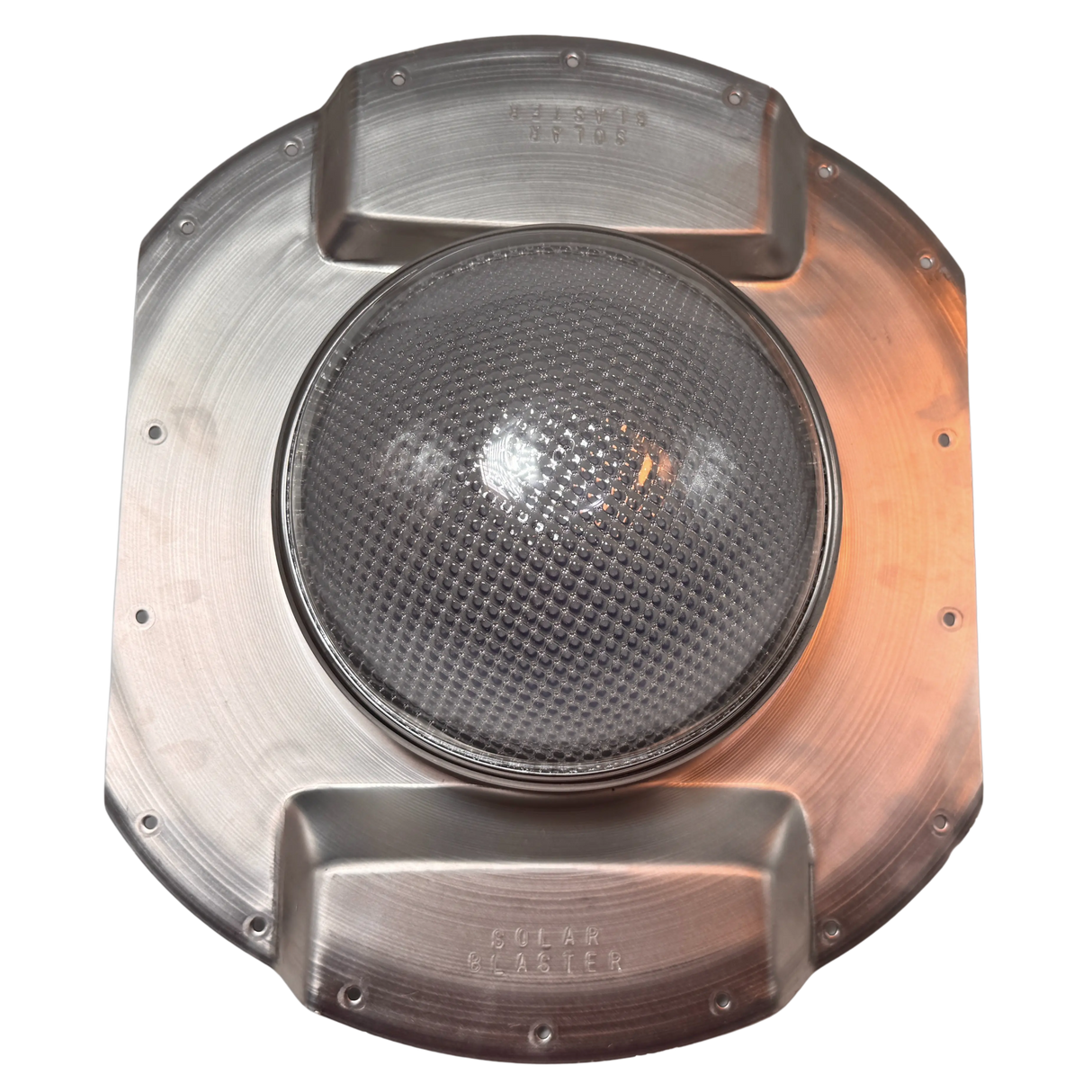 Tubular skylight, Solar LightBlaster for conex containers with 6.5 inch roof ribs, galvanized finish, (no background) | Solar Blaster brand