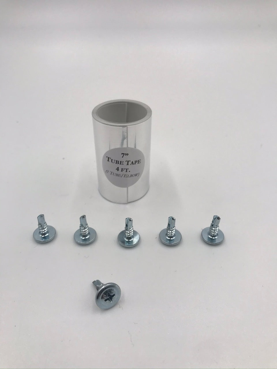 Each extension tube accessory for the Solar LightBlaster products comes with a 4' roll of 7" tube tape and 6 self-taping screws.