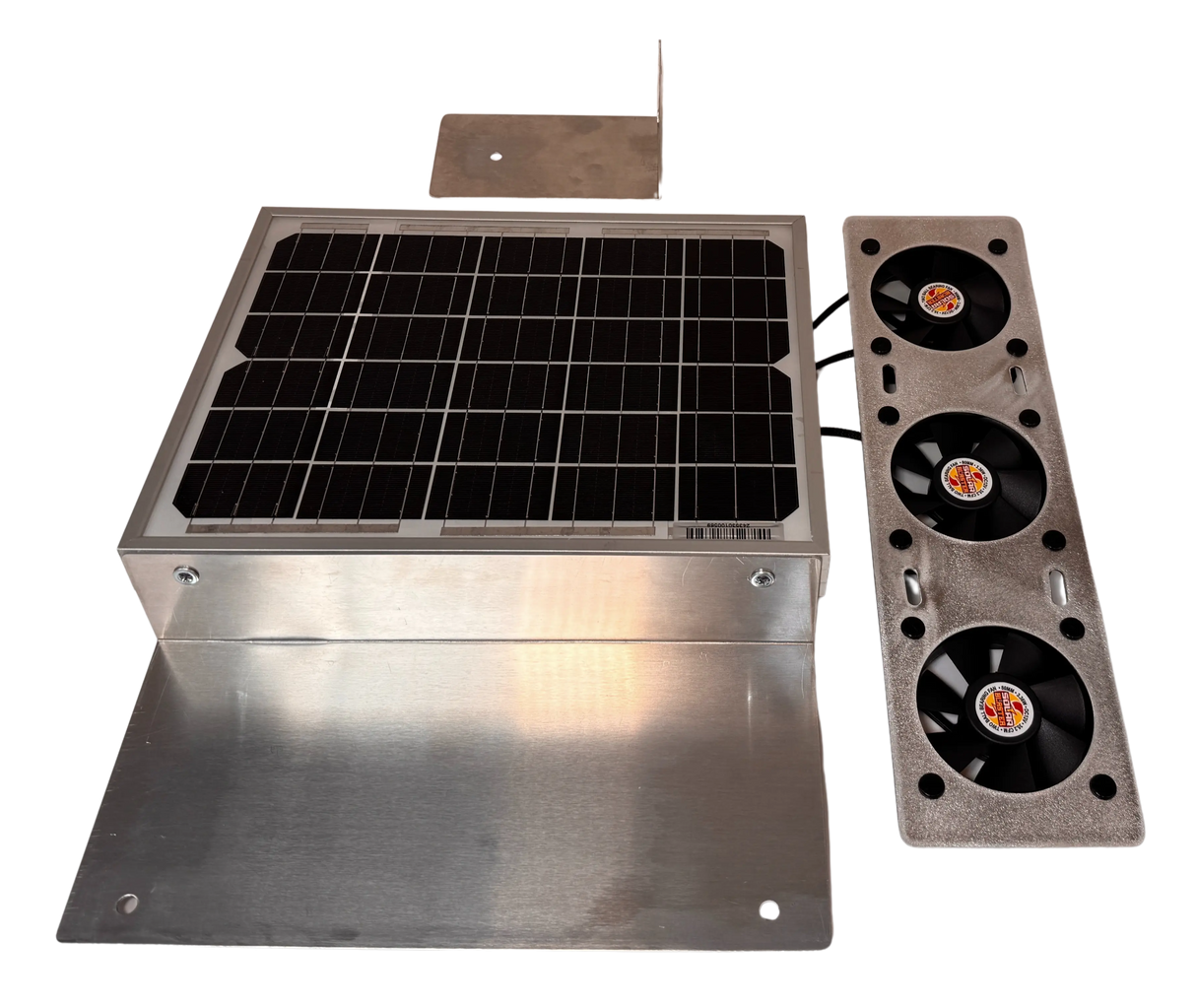 Solar ventilation fan, Solar RidgeBlaster for homes and sheds with ridge vents (no background) | Solar Blaster brand
