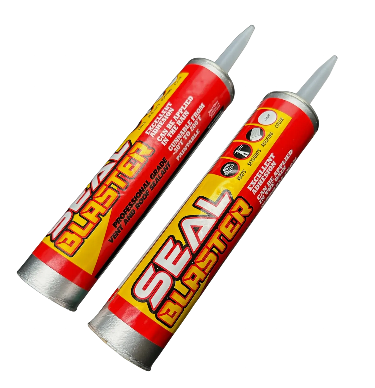 SealBlaster professional roofing sealant for all weather installation 2-pack (no background) | Solar Blaster brand