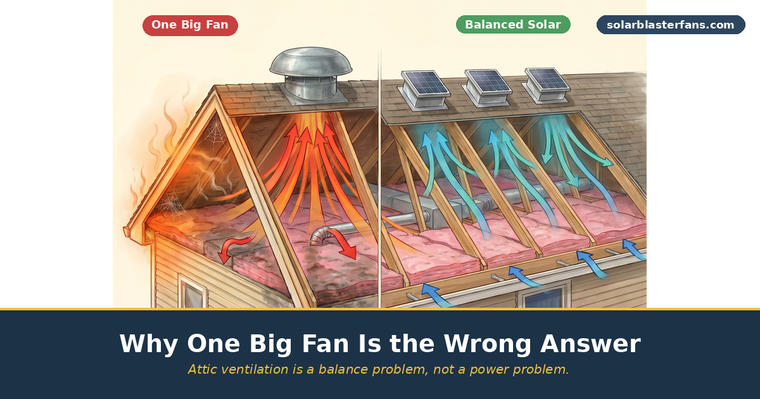 Attic Fans: Why One Big Fan Is the Wrong Answer