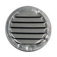 The front view of a 2.5" diameter intake vent that Solar Blaster sells and recommends for all sheds and shipping containers to go alongside their ventilation solutions for sheds and shipping containers.
