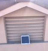 Solar Metal RidgeBlaster installed on the sunny side of a gable vent