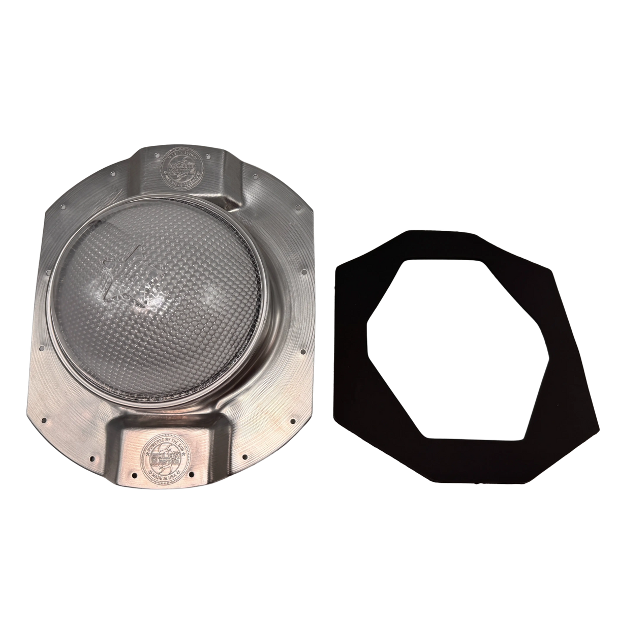 Tubular skylight, Solar LightBlaster for conex containers with 3.5 inch roof ribs, galvanized finish,  (no background) | Solar Blaster brand