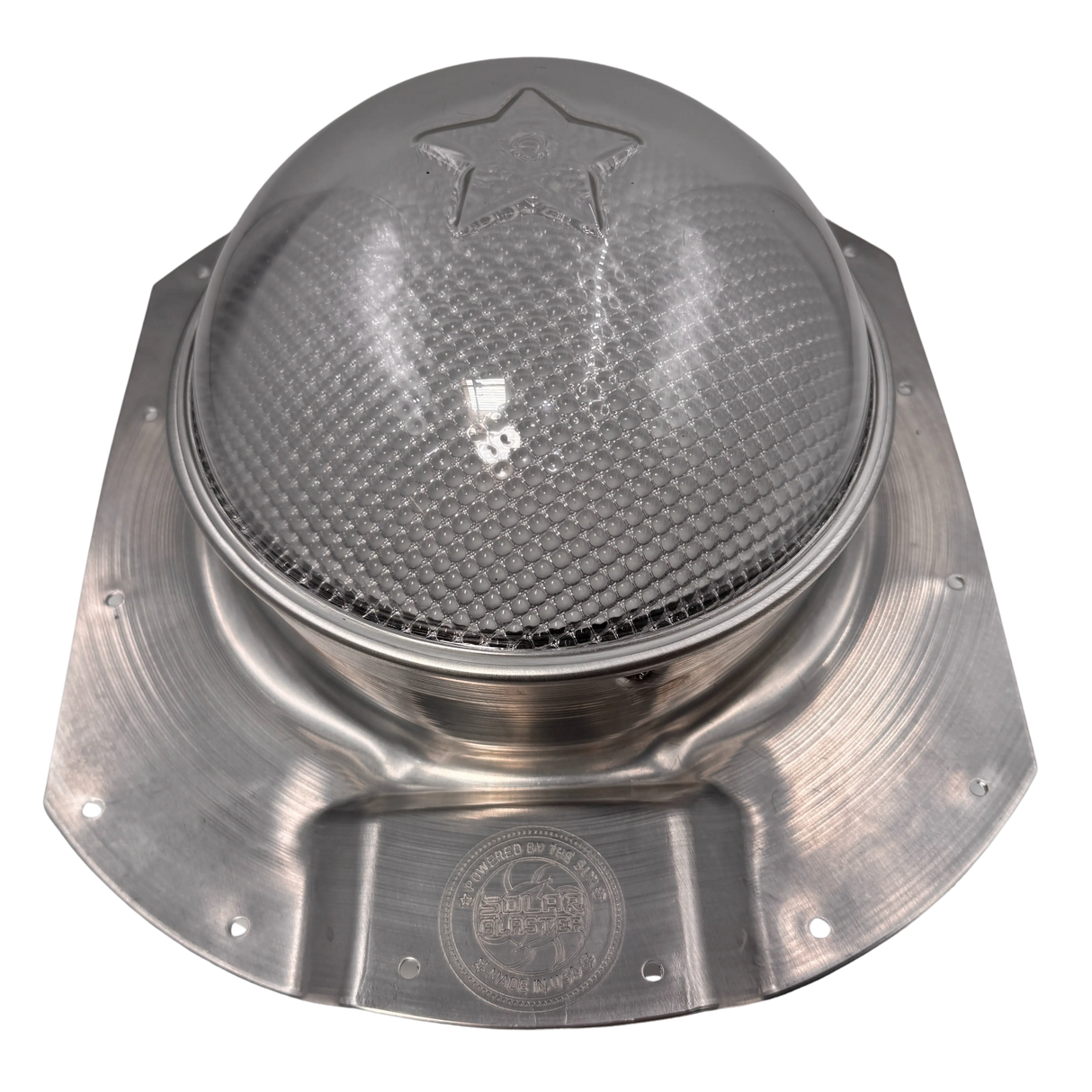 Tubular skylight, Solar LightBlaster for conex containers with 3.5 inch roof ribs, galvanized finish,  (no background) | Solar Blaster brand