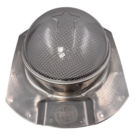 Tubular skylight, Solar LightBlaster for conex containers with 3.5 inch roof ribs, galvanized finish,  (no background) | Solar Blaster brand