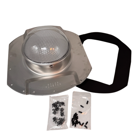 Tubular skylight, Solar LightBlaster for conex containers with 6.5 inch roof ribs, galvanized finish,  (no background) | Solar Blaster brand