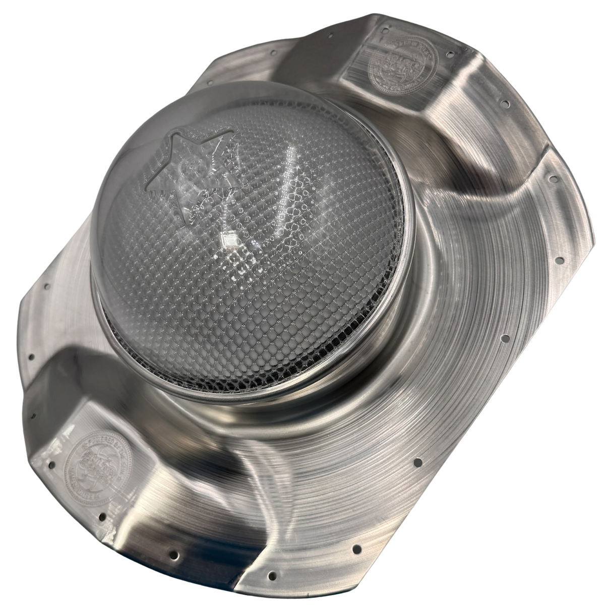 Tubular skylight, Solar Side LightBlaster for conex shipping containers, side view, no background | Solar Blaster brand