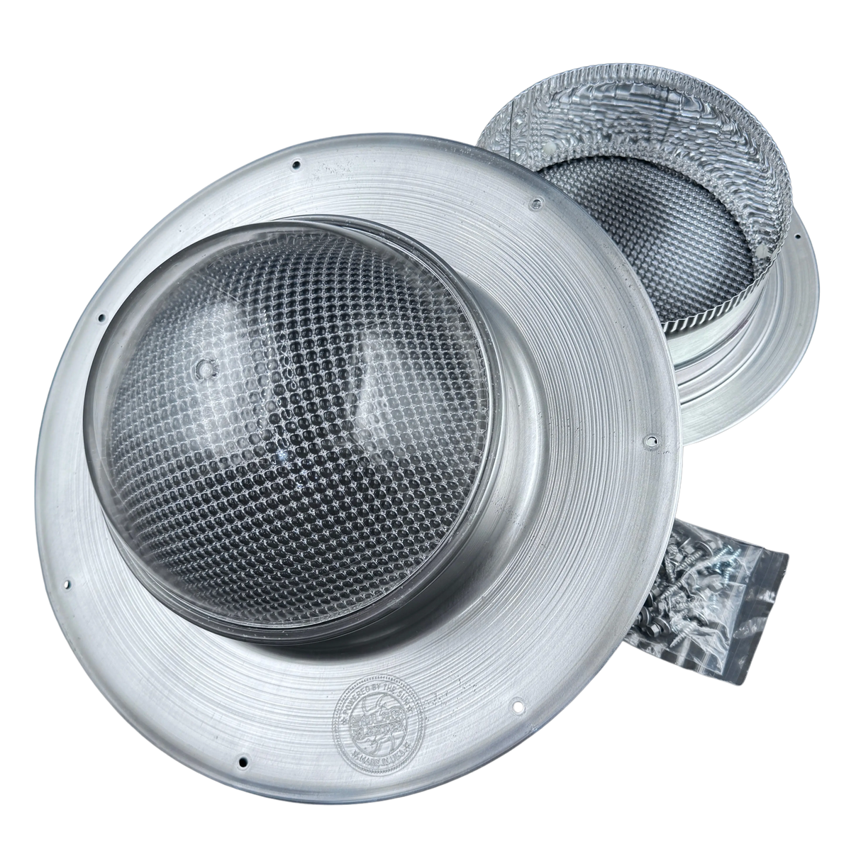 Tubular skylight, Solar LightBlaster for flat roofs, galvanized finish,  (no background) | Solar Blaster brand