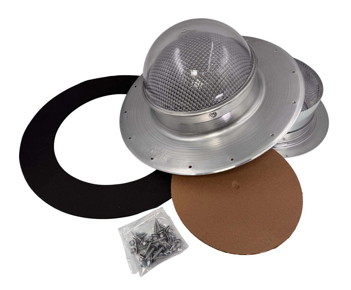 Tubular skylight, Solar LightBlaster for flat roofs, galvanized finish,  (no background) | Solar Blaster brand