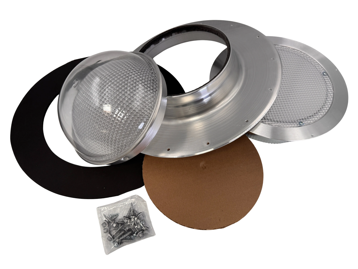 Tubular skylight, Solar LightBlaster for flat roofs, galvanized finish,  (no background) | Solar Blaster brand