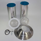 All of the components included with a Solar Lightblaster Tubular Skylight for Homes.