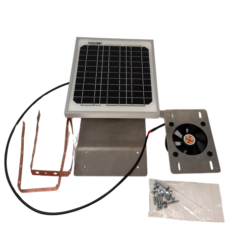 Solar ventilation fan, Metal RidgeBlaster for metal roofs with ridge vents (no background) | Solar Blaster brand