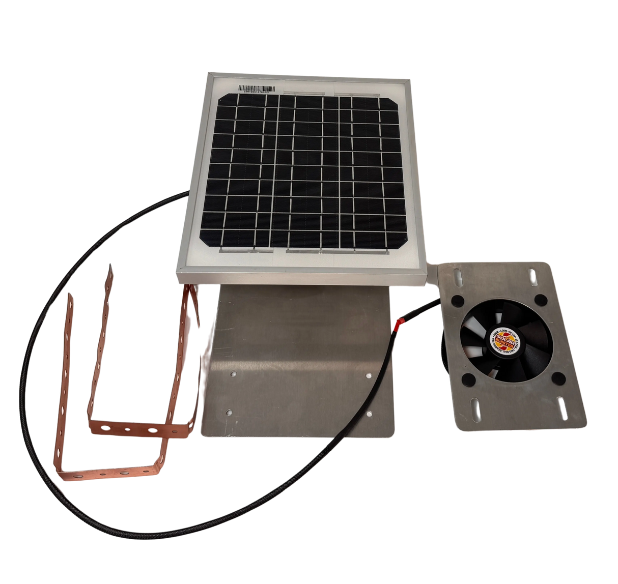 Solar ventilation fan, Metal RidgeBlaster for metal roofs with ridge vents (no background) | Solar Blaster brand