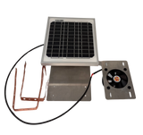 Solar ventilation fan, Metal RidgeBlaster for metal roofs with ridge vents (no background) | Solar Blaster brand