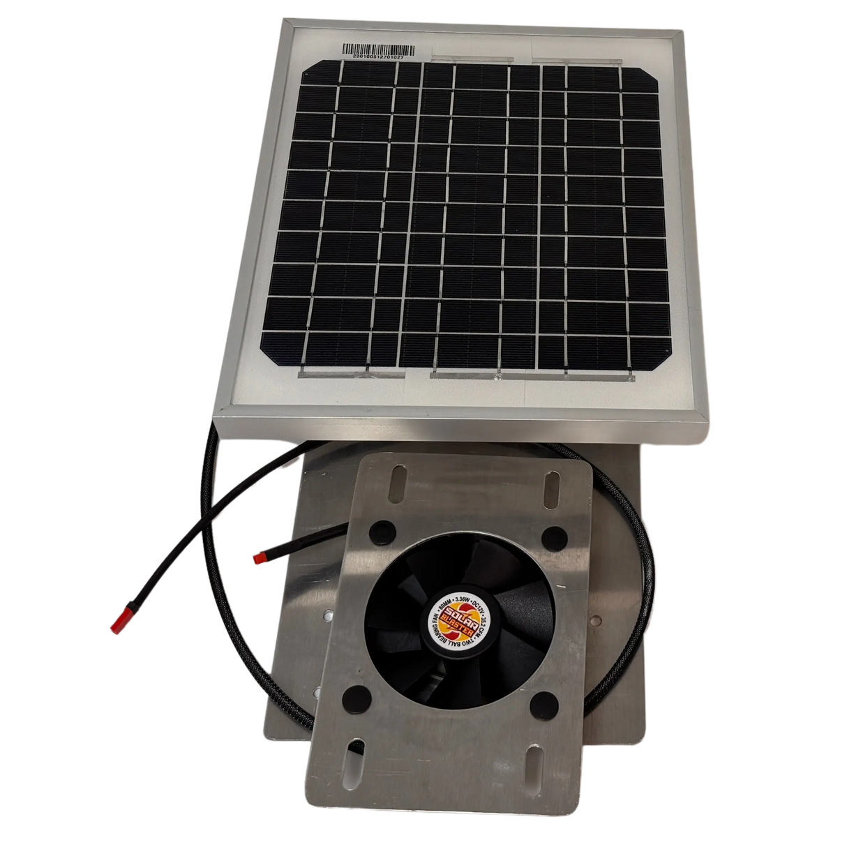 Solar ventilation fan, Metal RidgeBlaster for metal roofs with ridge vents (no background) | Solar Blaster brand