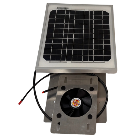 Solar ventilation fan, Metal RidgeBlaster for metal roofs with ridge vents (no background) | Solar Blaster brand