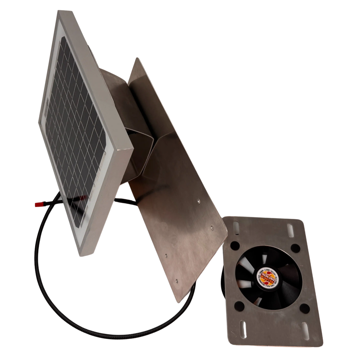 Solar ventilation fan, Metal RidgeBlaster for metal roofs with ridge vents (no background) | Solar Blaster brand