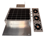 Solar ventilation fan, Solar RidgeBlaster for homes and sheds with ridge vents (no background) | Solar Blaster brand