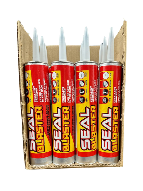 SealBlaster professional roofing sealant for all weather installation 12-pack (no background) | Solar Blaster brand