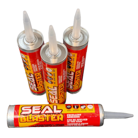 SealBlaster professional roofing sealant for all weather installation 4-pack (no background) | Solar Blaster brand