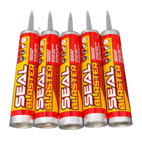 SealBlaster professional roofing sealant for all weather installation 5-pack (no background) | Solar Blaster brand