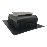 A black Solar SlantBlaster vent shown at an angle to see the bottom-left side of the vent.