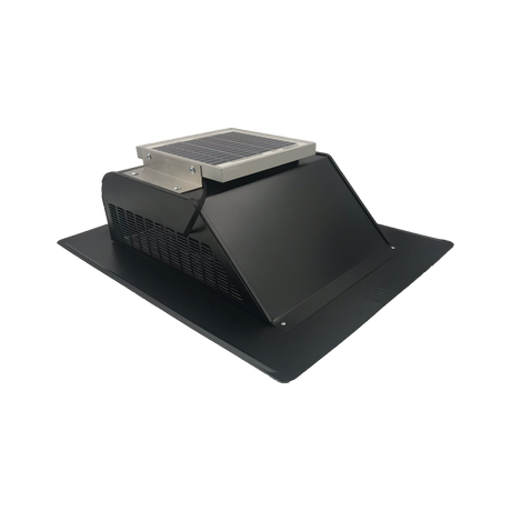 A black Solar SlantBlaster vent shown at an angle to see the top-right side of the vent.