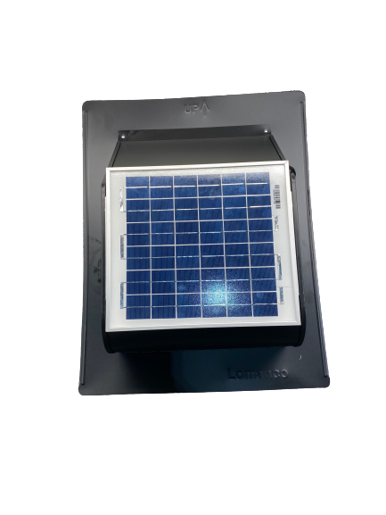 Top view of a black Solar Mega SlantBlaster vent.