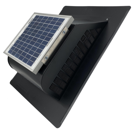 A black Solar Mega SlantBlaster vent showing the right side of the vent.