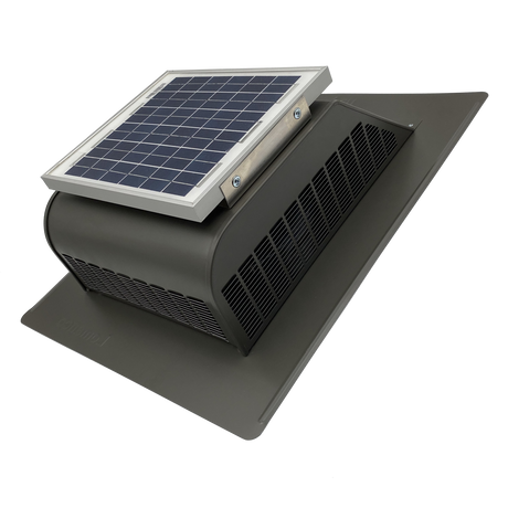 A weathered bronze Solar Mega SlantBlaster vent showing the bottom-right side of the vent.