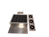 Solar TileBlaster components showing thw 10W solar panel and three fan unit.