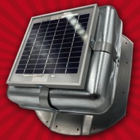 Solar RoofBlaster for Conex containers in Galvanized colored vent