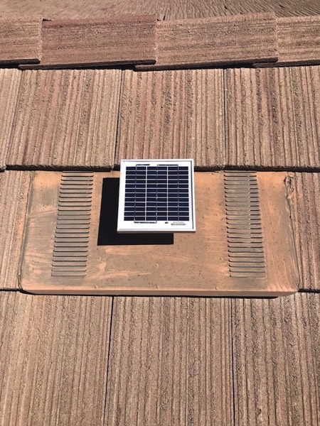 Using the Solar metal RidgeBlaster as a fan vent on O