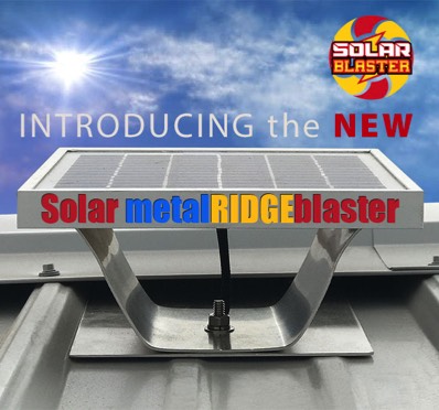 Solar Metal RIDGEblaster roof attic fan vent for metal roofs
