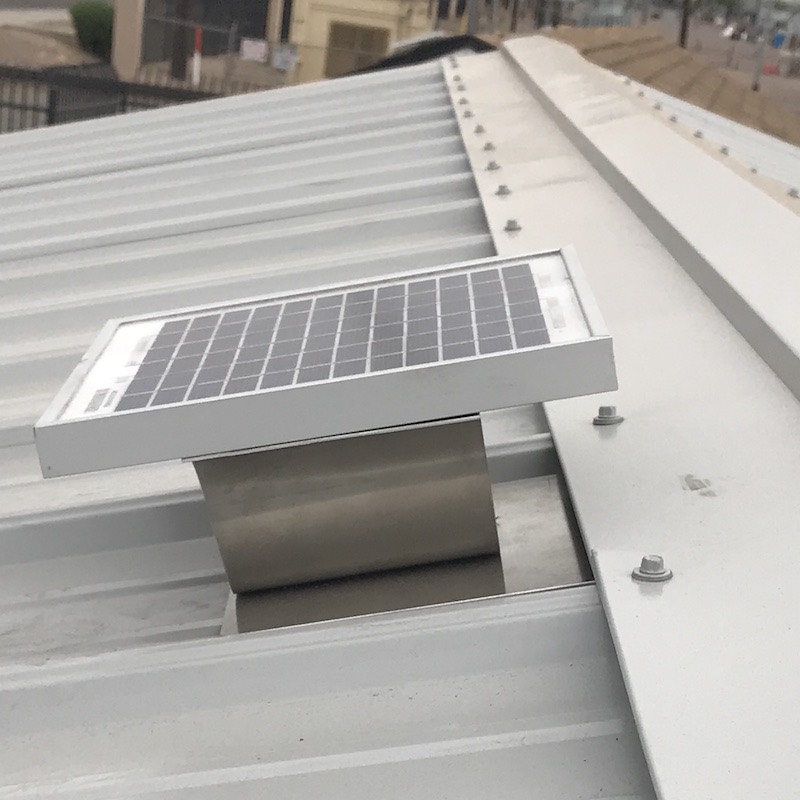 Solar-Powered Ridge Ventilation Fans