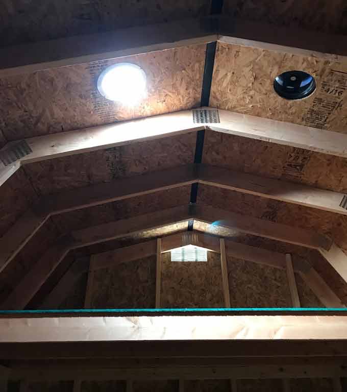 Interior shed lighting Interior shed lighting